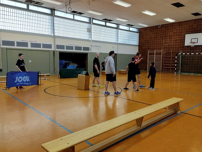 Abbau Aufwärm-Parcours