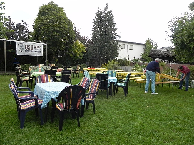 Finaler Aufbau nach dem Regen