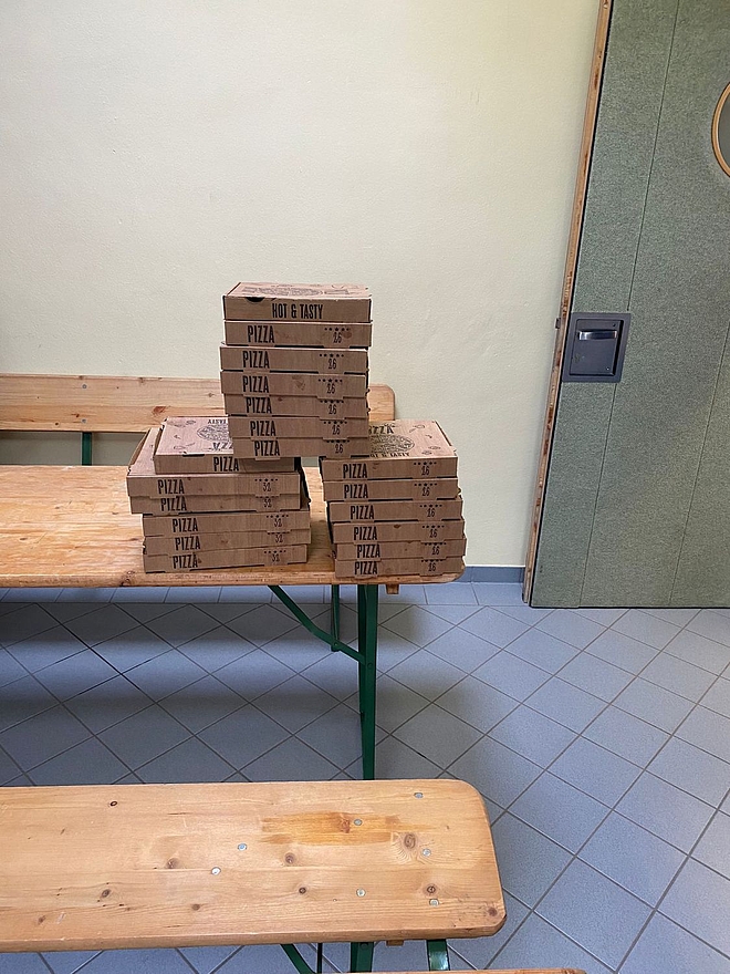 Die Pizzas sind da