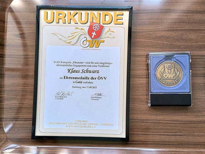 Urkunde, Medaille